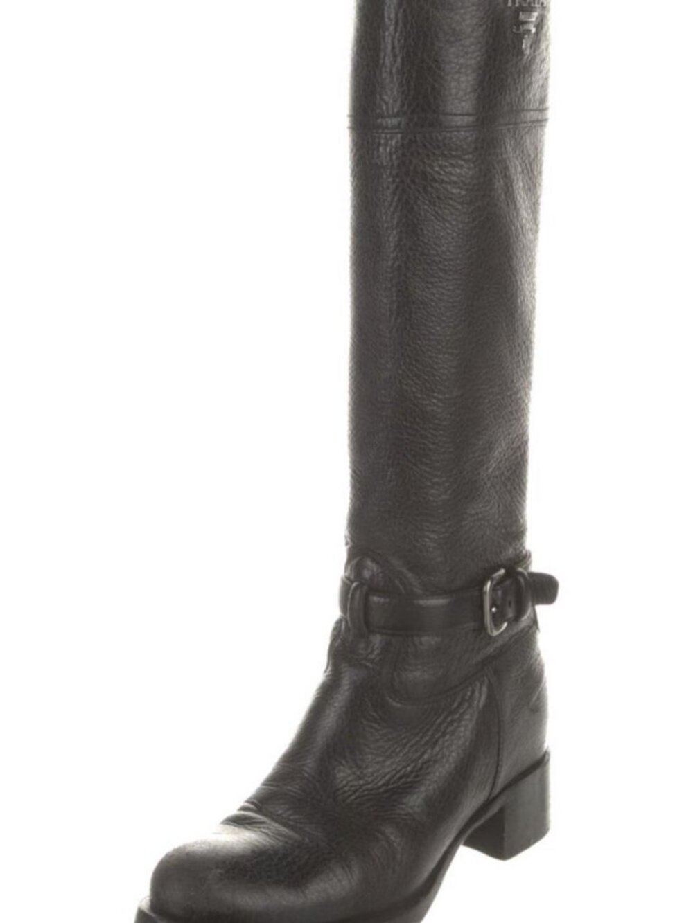 Vintage Prada Women's Black Riding Boots - size 8 - Picture 3 of 5